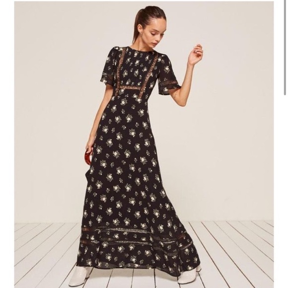 Reformation Patchouli Maxi Dress Lindsay Floral Size 6 - Picture 2 of 7